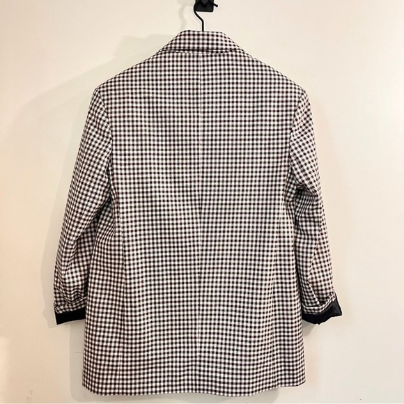 NWOT ASOS Long Line Checked Boy Blazer - Picture 5 of 15